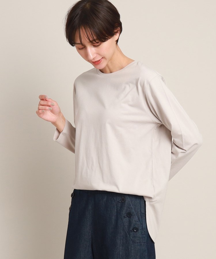 デッサン(レディース)(Dessin(Ladies))の【洗える】ロングスリーブTシャツ＜XS～L＞ ライトグレー(011)