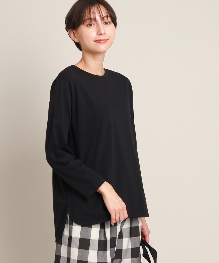 デッサン(レディース)(Dessin(Ladies))の【洗える】ロングスリーブTシャツ＜XS～L＞ ブラック(019)