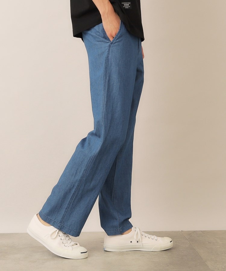 デッサン(メンズ)(Dessin(Men))の綿麻デニムドロストパンツ5