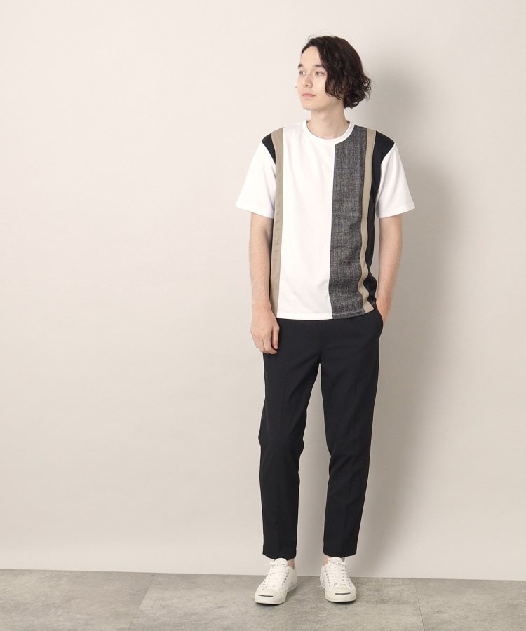 デッサン(メンズ)(Dessin(Men))のツイード切替ブロックTシャツ2