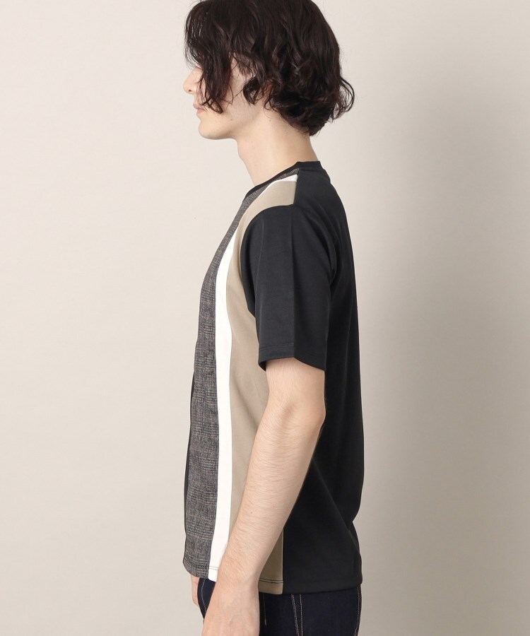 デッサン(メンズ)(Dessin(Men))のツイード切替ブロックTシャツ10