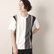 デッサン(メンズ)(Dessin(Men))のツイード切替ブロックTシャツ1