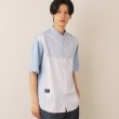 デッサン(メンズ)(Dessin(Men))のストライプ切り替えシャツ ブルー(592)