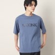 デッサン(メンズ)(Dessin(Men))の箔ロゴプリントTシャツ ブルー(092)