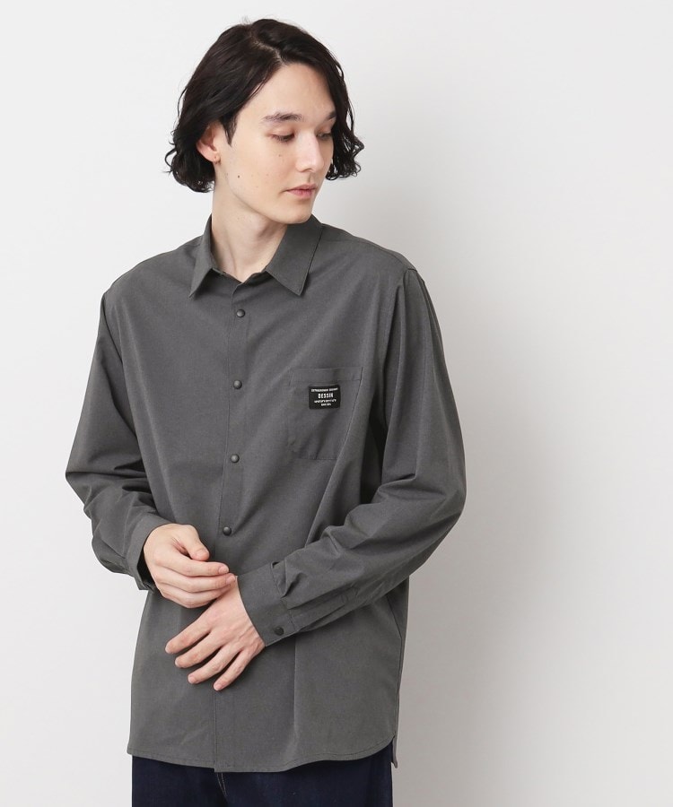 デッサン(メンズ)(Dessin(Men))の【撥水素材】スナップボタンシャツ2
