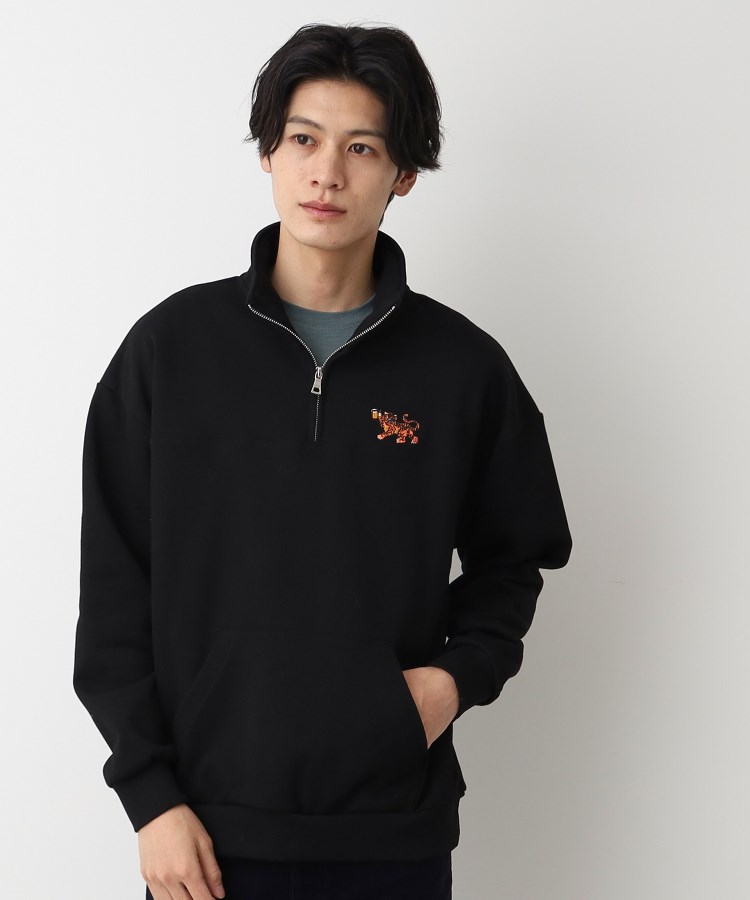 デッサン(メンズ)(Dessin(Men))の【洗える】トラ柄刺繍ハーフジップスウェット6