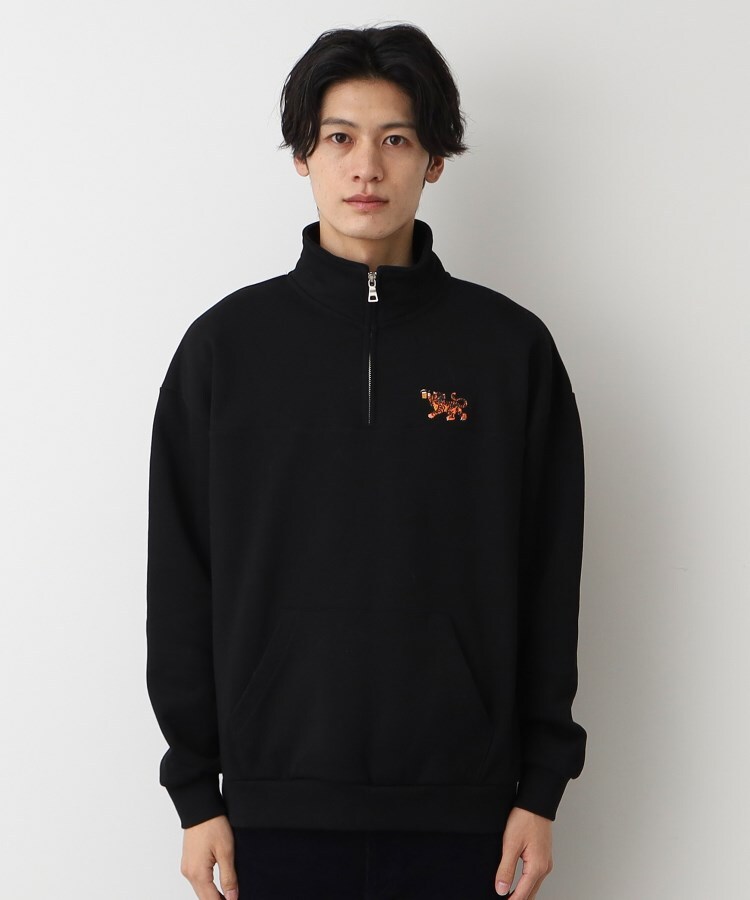 デッサン(メンズ)(Dessin(Men))の【洗える】トラ柄刺繍ハーフジップスウェット9