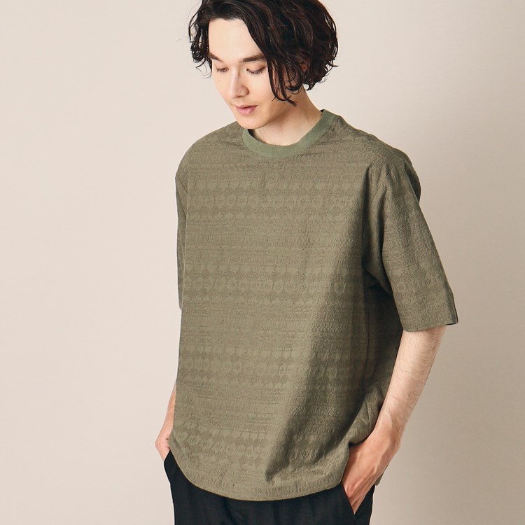 デッサン(メンズ)(Dessin(Men))のインド刺繍クルーネックTシャツ カットソー