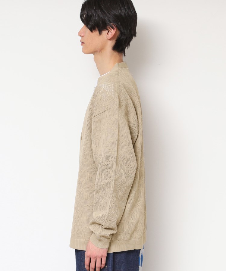 デッサン(メンズ)(Dessin(Men))の【UV・洗える】透け柄ニットカーディガン10