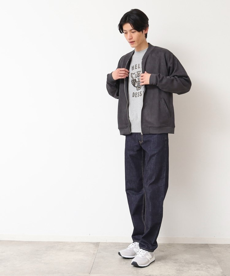 デッサン(メンズ)(Dessin(Men))の【洗える】ポンチスウェードカットブルゾン6