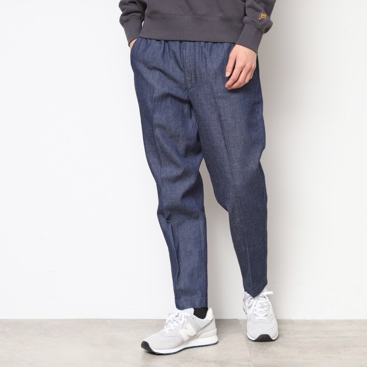 デッサン(メンズ)(Dessin(Men))の【ウエストゴム・洗える】綿麻デニムリラックスパンツ 6～9分丈パンツ