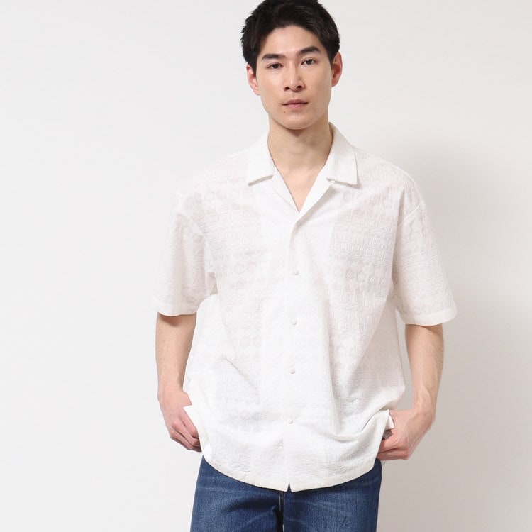 デッサン(メンズ)(Dessin(Men))の【インド刺繍・セットアップ可能・洗える】刺繍柄シャツ カジュアルシャツ