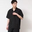 デッサン(メンズ)(Dessin(Men))の【インド刺繍・セットアップ可能・洗える】刺繍柄シャツ ブラック(019)
