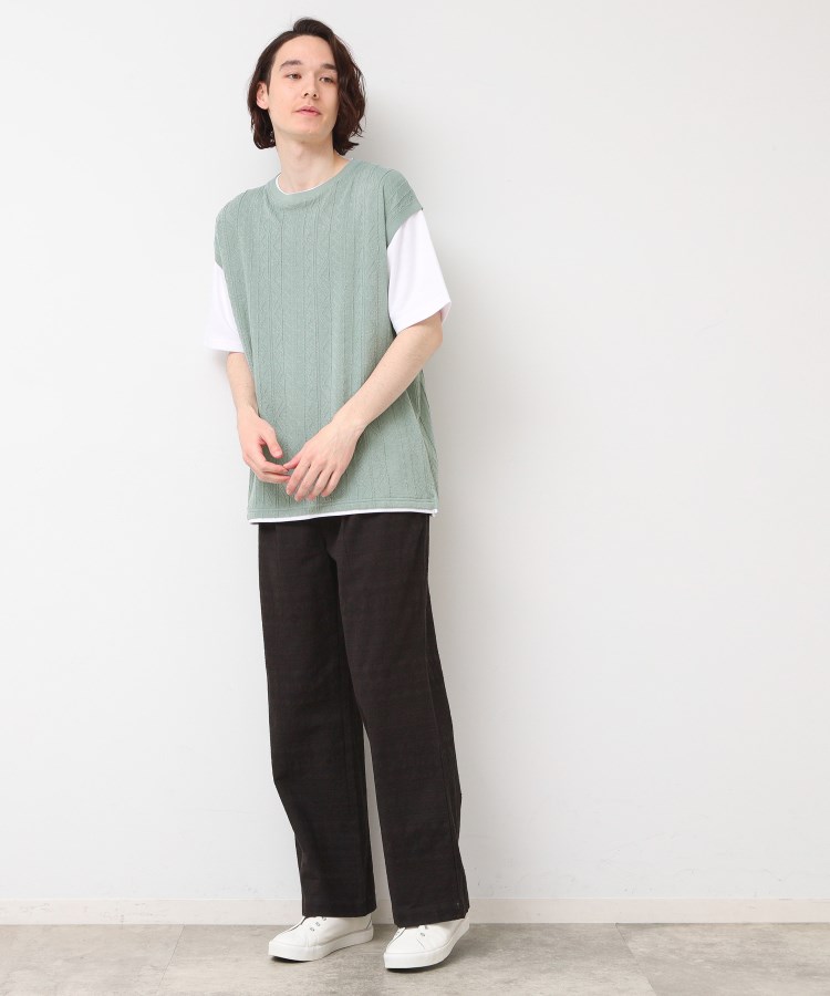 デッサン(メンズ)(Dessin(Men))の【洗える】ベストレイヤードライクTシャツ6