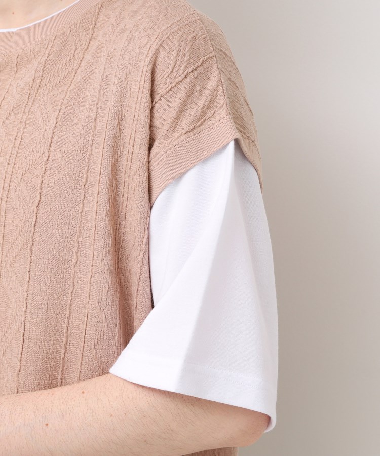 デッサン(メンズ)(Dessin(Men))の【洗える】ベストレイヤードライクTシャツ13