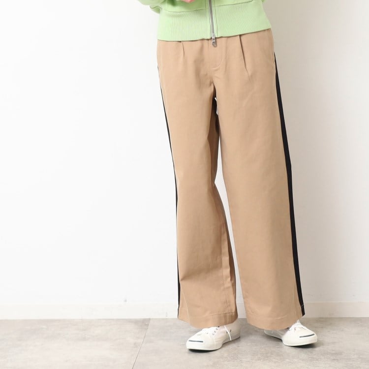 デッサン(メンズ)(Dessin(Men))の【洗える】サイドライン入り切替ワイドパンツ フルレングスパンツ