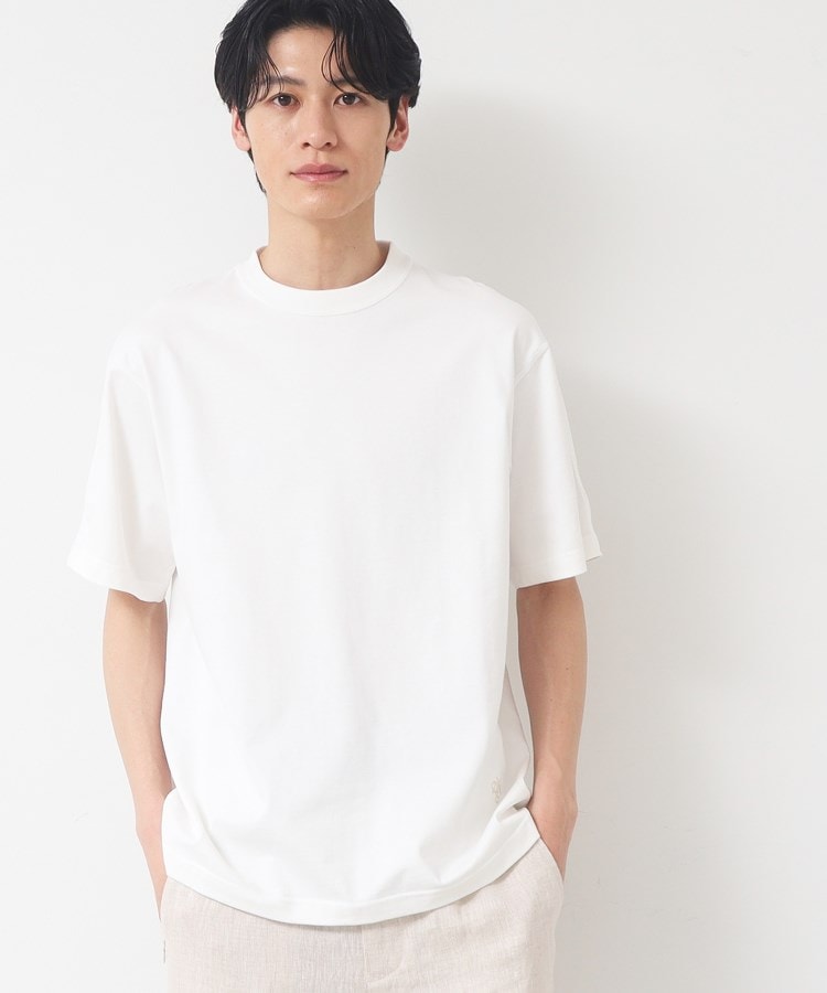 デッサン(メンズ)(Dessin(Men))の【日本製】シンプルクルーネックTシャツ（S～L） ホワイト(001)