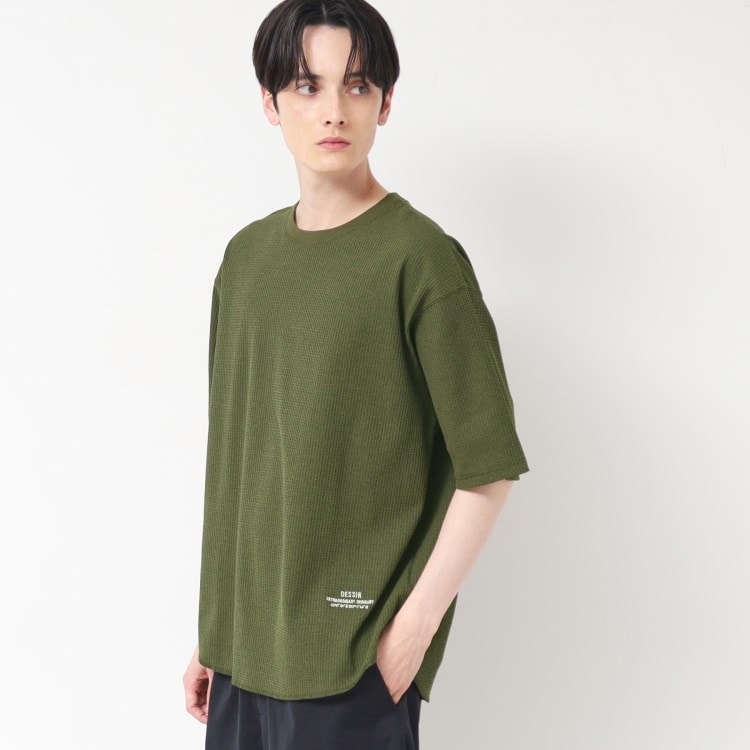 デッサン(メンズ)(Dessin(Men))の【洗える】ワッフルオーバーTシャツ カットソー