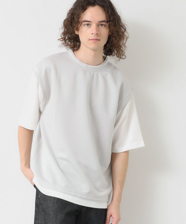デッサン(メンズ)(Dessin(Men))の【洗える】レイヤードライクTシャツ1