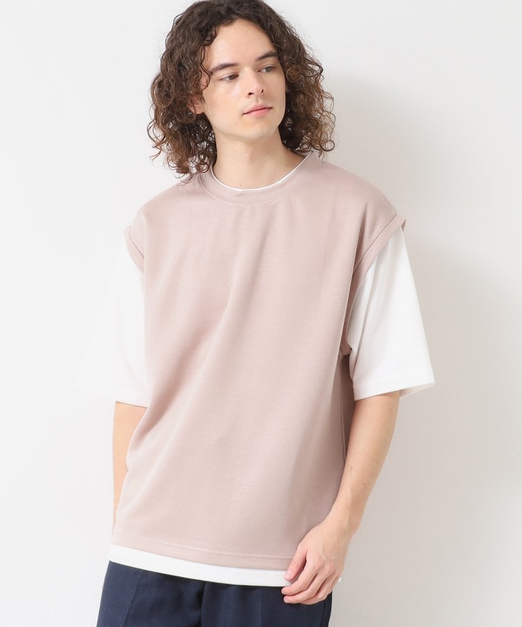 デッサン(メンズ)(Dessin(Men))の【洗える】レイヤードライクTシャツ5