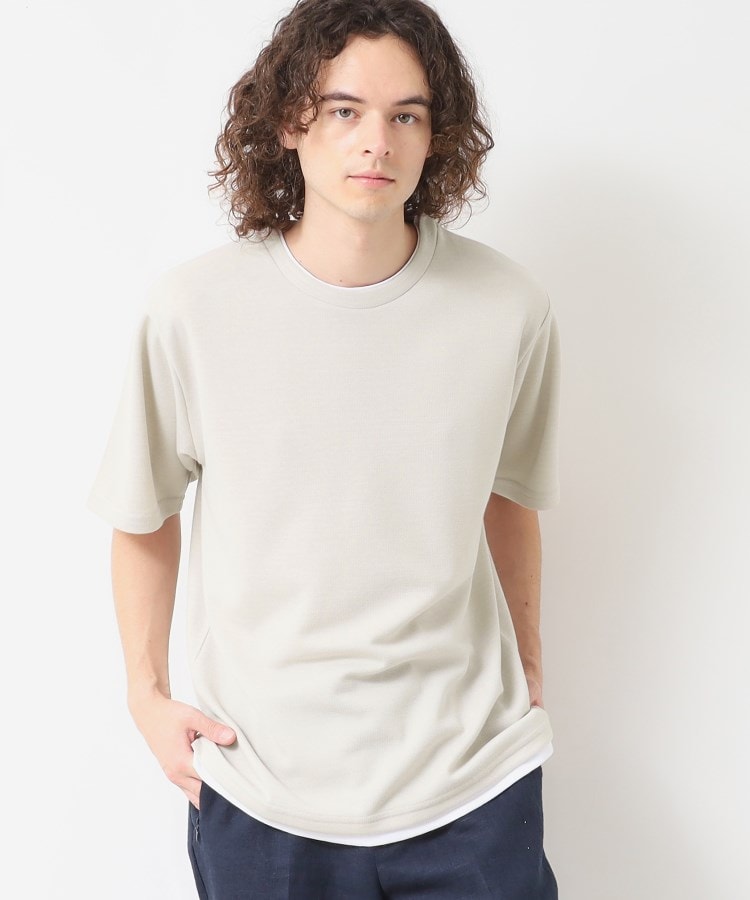 デッサン(メンズ)(Dessin(Men))の【吸水速乾/接触冷感/UV】鹿の子編みTシャツ9