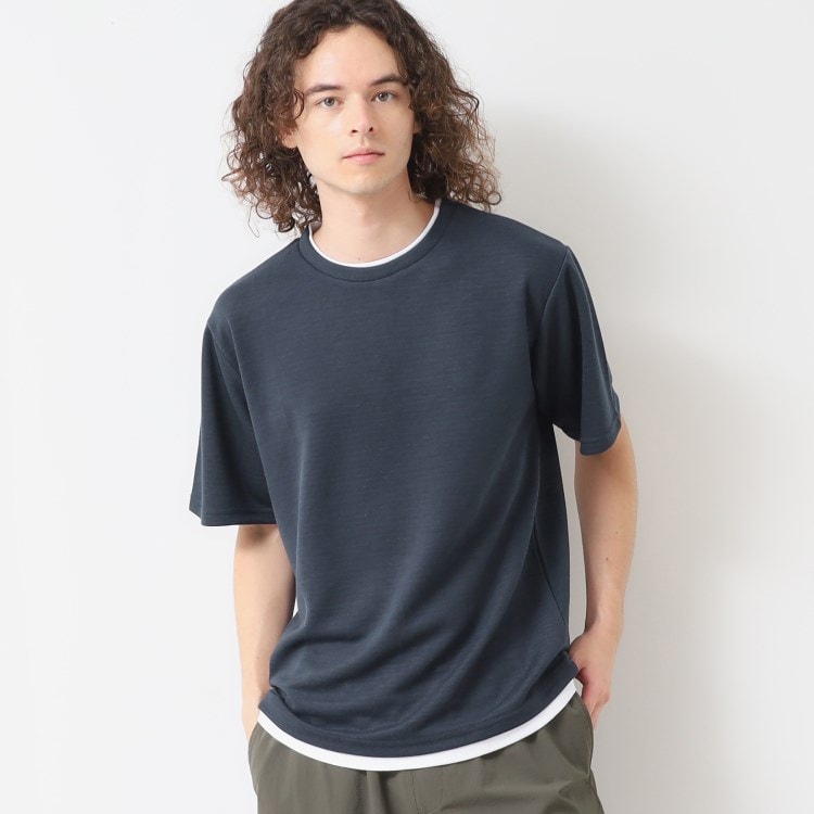 デッサン(メンズ)(Dessin(Men))の【吸水速乾/接触冷感/UV】鹿の子編みTシャツ カットソー