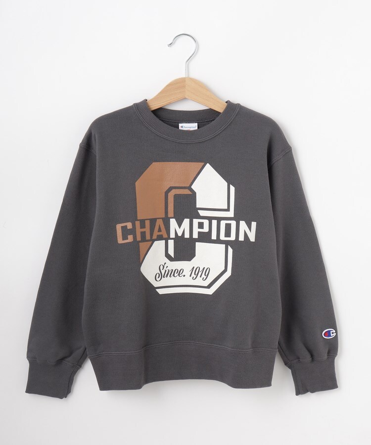 デッサン(キッズ)(Dessin(Kids))のChampion（チャンピオン）グラフィッククルーネックスウェット チャコールグレー(014)