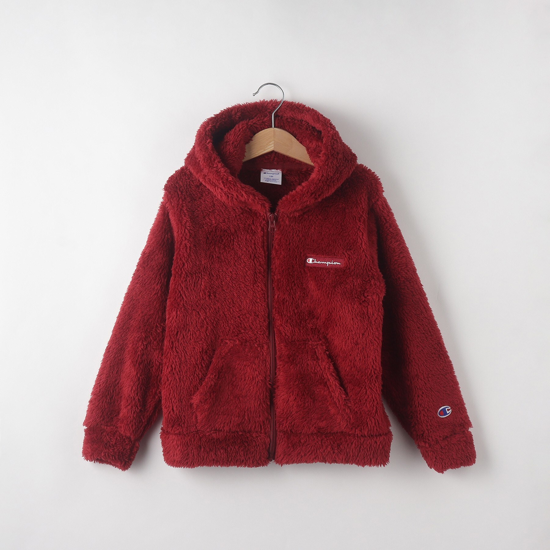 デッサン(キッズ)(Dessin(Kids))のChampion（チャンピオン）ジップフーデットジャケット ボルドー(064)