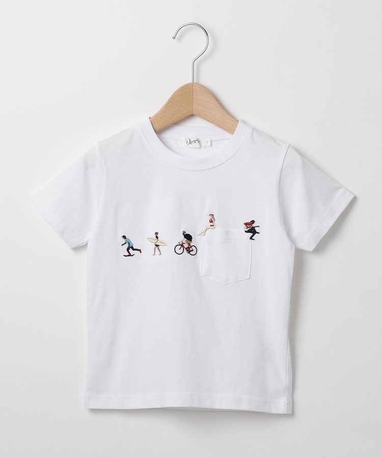 デッサン(キッズ)(Dessin(Kids))の【ファミリーリンク】ピープル刺繍Tシャツ1