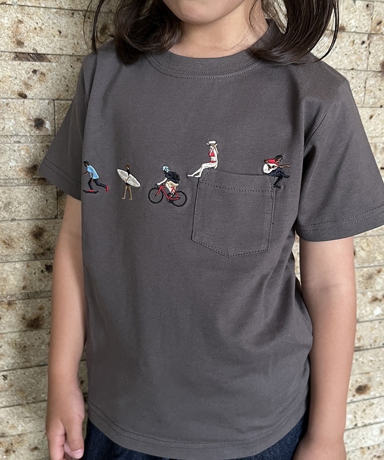 デッサン(キッズ)(Dessin(Kids))の【ファミリーリンク】ピープル刺繍Tシャツ9