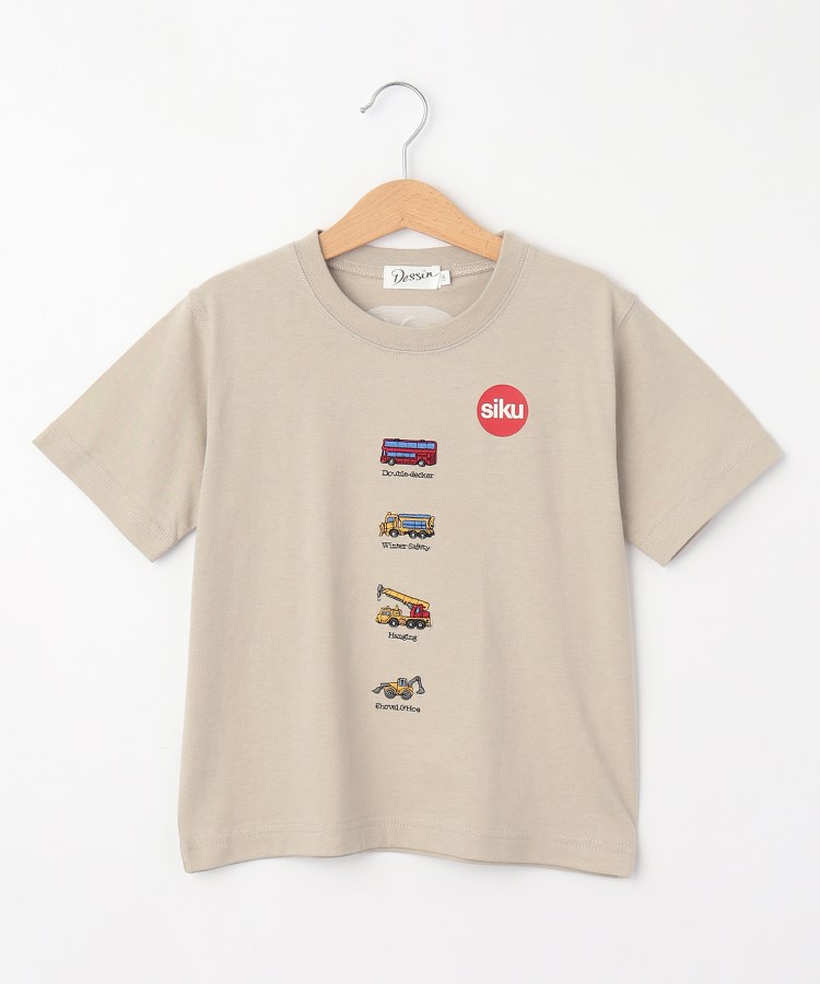 デッサン(キッズ)(Dessin(Kids))の◆【リンクコーデ・sikuコラボ】刺繍Tシャツ グレージュ(050)