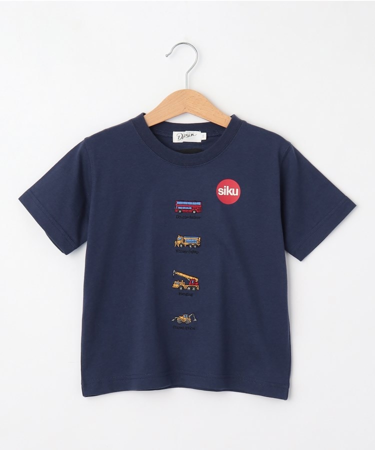 デッサン(キッズ)(Dessin(Kids))の◆【リンクコーデ・sikuコラボ】刺繍Tシャツ ネイビー(094)