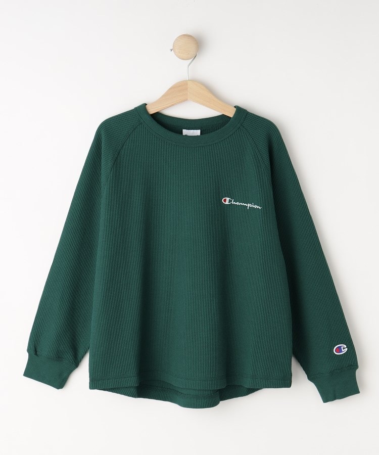 デッサン(キッズ)(Dessin(Kids))の◆Champion（チャンピオン）キッズ ロングスリーブTシャツ グリーン(024)