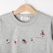 デッサン(キッズ)(Dessin(Kids))の【リンクコーデ】ピープル刺繍ロンT3