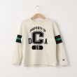 デッサン(キッズ)(Dessin(Kids))のChampion（チャンピオン）フロッキープリントロングスリーブTシャツ ライトベージュ(051)