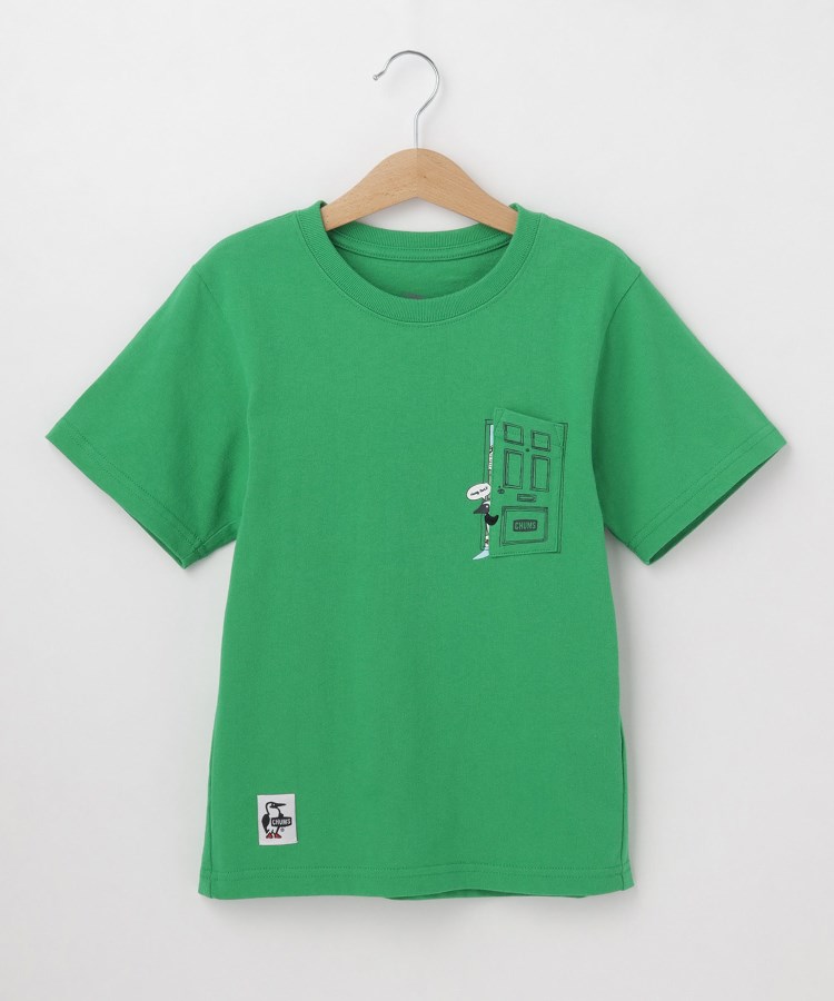 デッサン(キッズ)(Dessin(Kids))の◆CHUMS（チャムス）キッズゴーアウトドアポケットTシャツ グリーン(022)