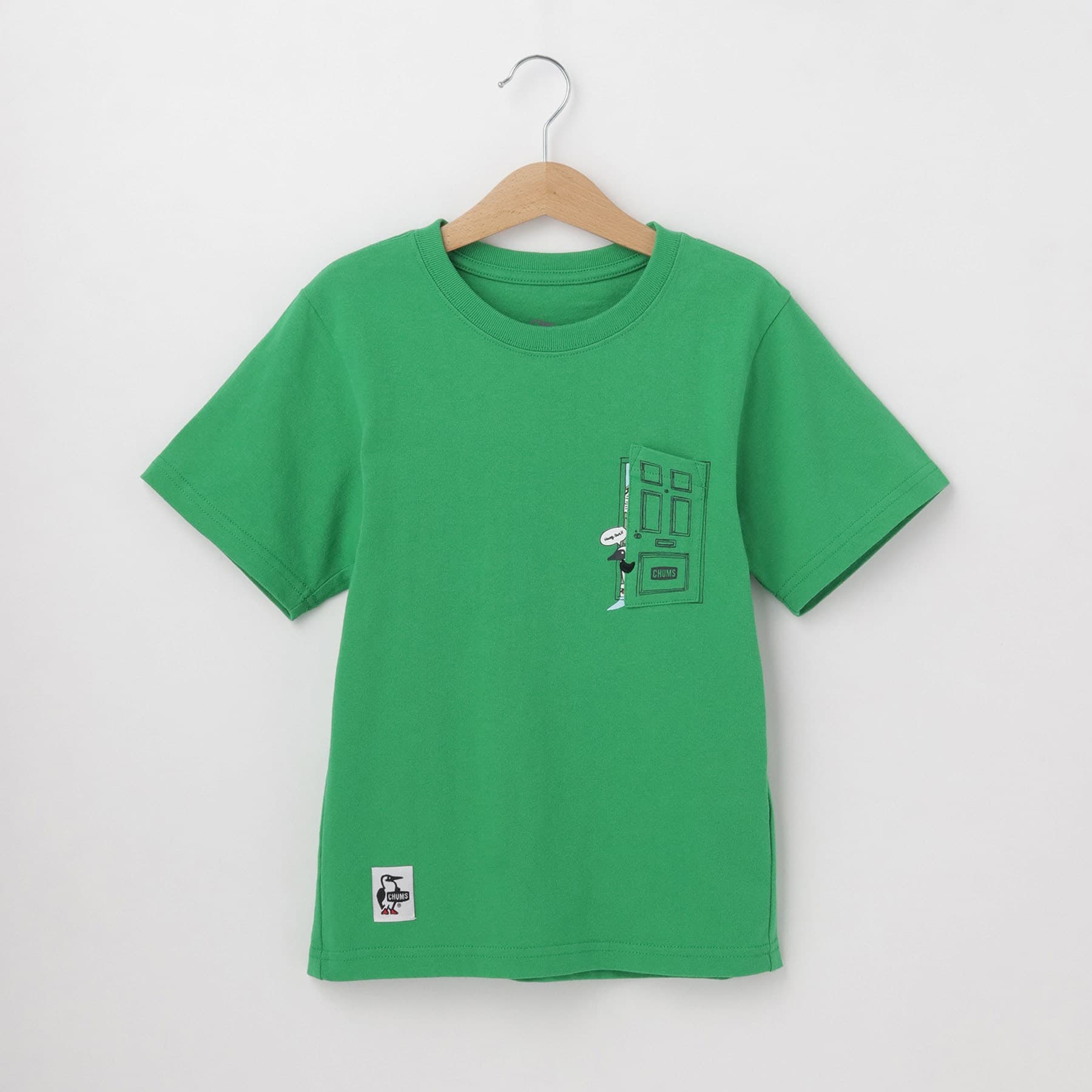 デッサン(キッズ)(Dessin(Kids))の◆CHUMS（チャムス）キッズゴーアウトドアポケットTシャツ グリーン(022)