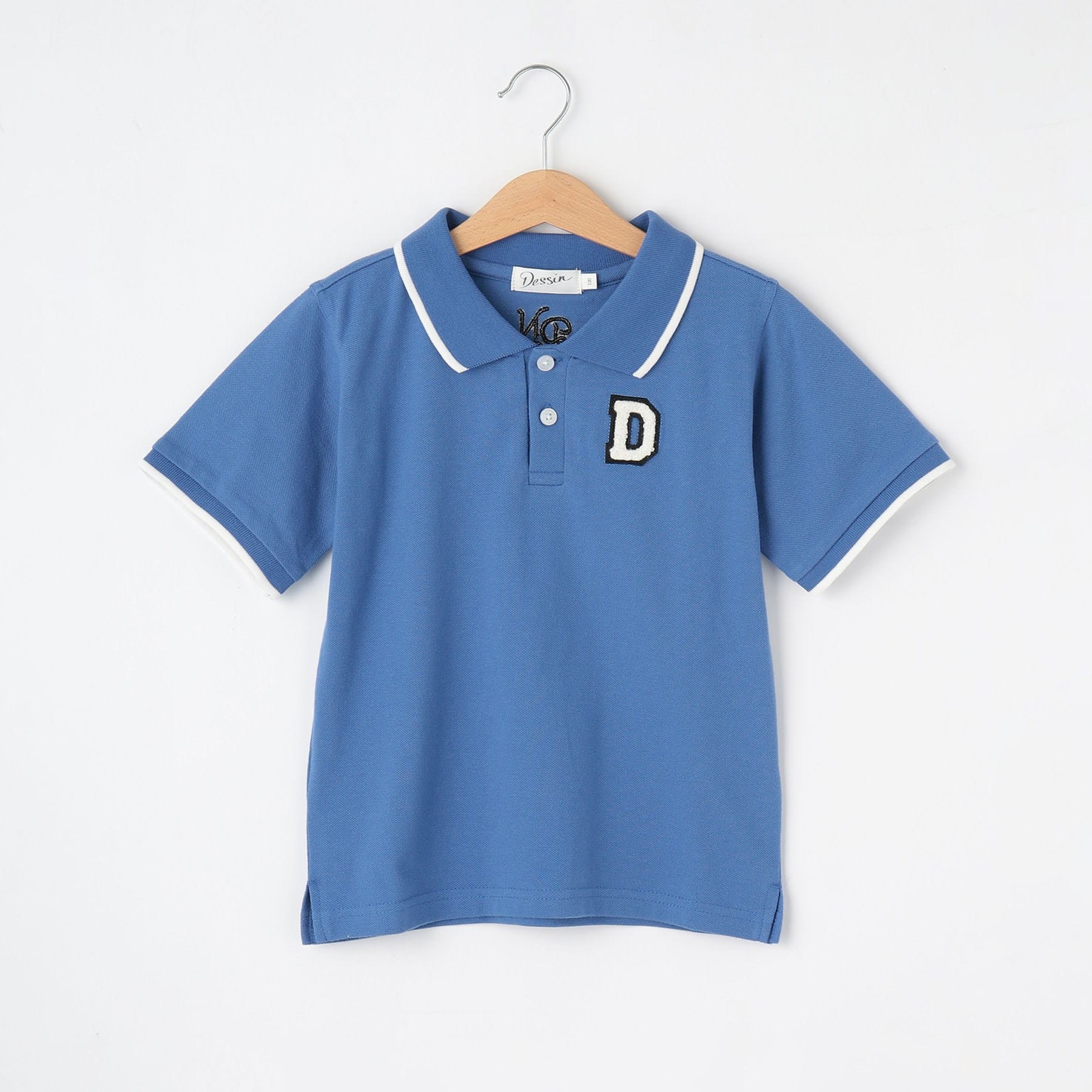 デッサン(キッズ)(Dessin(Kids))の【リンクコーデ】10周年ポロシャツ ブルー(092)