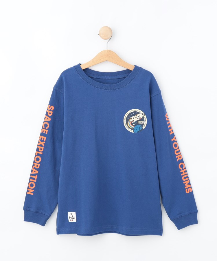 デッサン(キッズ)(Dessin(Kids))の◆CHUMS(チャムス) 袖プリントロングTシャツ ブルー(093)