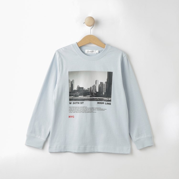 デッサン(キッズ)(Dessin(Kids))の【リンクコーデ・洗える】フォトプリントロングスリーブTシャツ カットソー