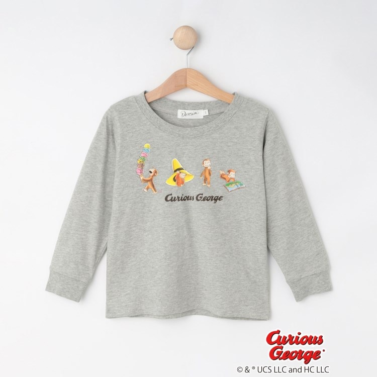 デッサン(キッズ)(Dessin(Kids))の【おさるのジョージコラボ】ロングスリーブTシャツ Ｔシャツ