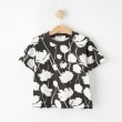 デッサン(キッズ)(Dessin(Kids))の【リンクコーデ】フラワープリントTシャツ ブラック(119)