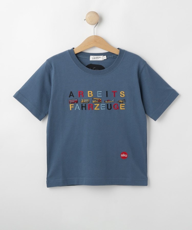 デッサン(キッズ)(Dessin(Kids))のsiku(ジク) コラボ 刺繍Tシャツ ブルー(093)