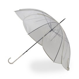 シューラルー/ドレスキップ(SHOO・LA・RUE/DRESKIP)の【ビニ－ル傘】because カラーパイピングクリアアンブレラ 長傘