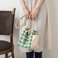 ◇チェック柄巾着ショルダーバッグ(ショルダーバッグ) | SHOO ◇チェック柄巾着ショルダーバッグ(ショルダーバッグ) | SHOO