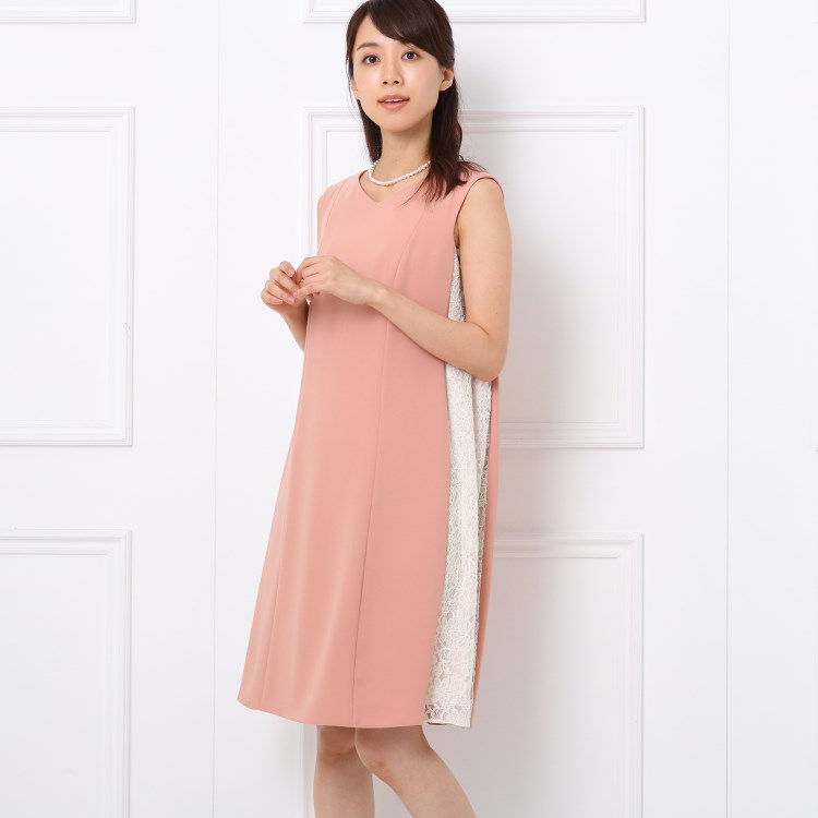 結婚式 披露宴 二次会 パーティードレス Emotionall Dressese Vネックノースリーブワンピース ドレス World Formal Selection ワールドフォーマルセレクション ワールド オンラインストア World Online Store