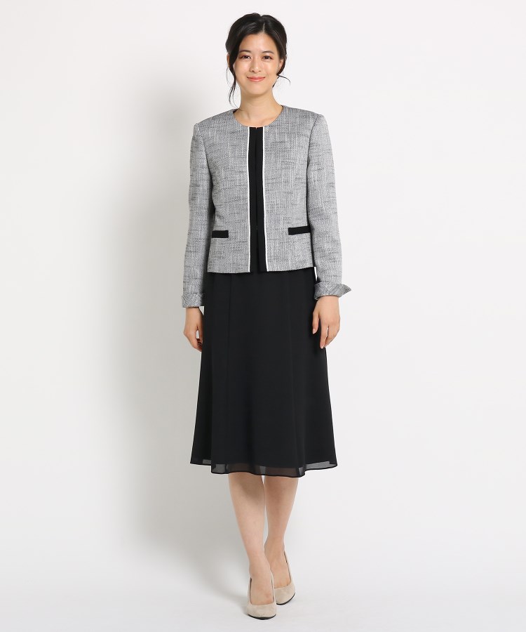 ママスーツ 入学式 スーツ 卒業式 スーツ ノーカラージャケット レースシフォンドッキングワンピース スーツセット World Formal Selection ワールドフォーマルセレクション ワールド オンラインストア World Online Store ママスーツ 入学式 スーツ 卒業式 スーツ ノーカラージャケット レースシフォンドッキングワンピース スーツセット World Formal Selection ワールドフォーマルセレクション ワールド オンラインストア World Online Store