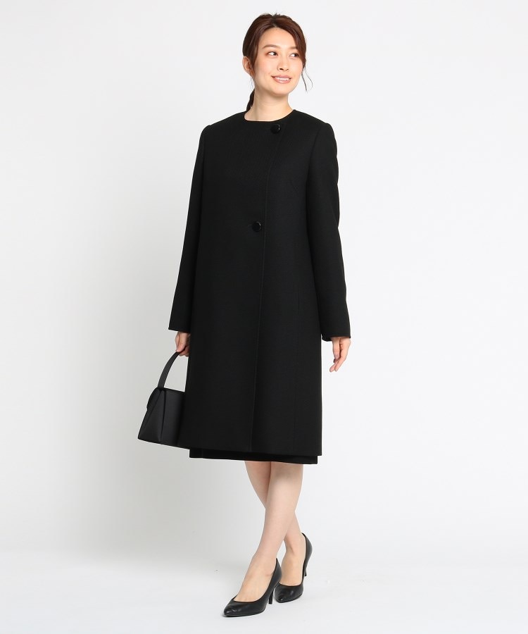 礼服・喪服・ブラックフォーマル】INDIVI 2WAYツイードコート 礼服・喪服・ブラックフォーマル】INDIVI 2WAYツイードコート