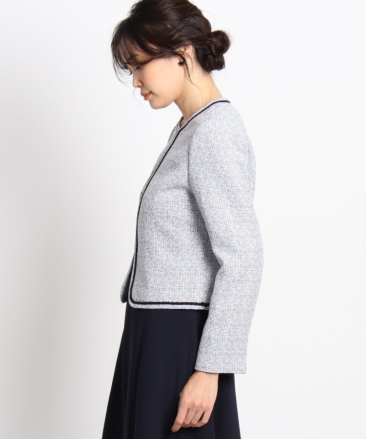 Refanne テーラードジャケット ノーカラージャケット 7分袖ワンピース スーツセット World Formal Selection ワールドフォーマルセレクション ワールド オンラインストア World Online Store