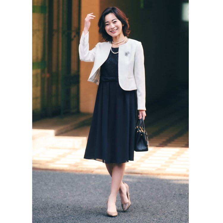 Petitcarina ノーカラージャケット レース切り替えワンピース スーツセット World Formal Selection ワールドフォーマルセレクション ワールド オンラインストア World Online Store Petitcarina ノーカラージャケット レース切り替えワンピース スーツセット World Formal Selection ワールドフォーマルセレクション ワールド オンラインストア World Online Store